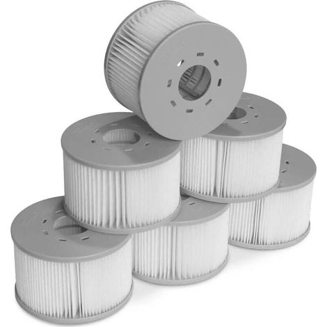 Set di 6 filtri per spa gonfiabili MSPA V2. Ø106cm – 6 cartucce filtro di ricambio per spa gonfiabile MSPA