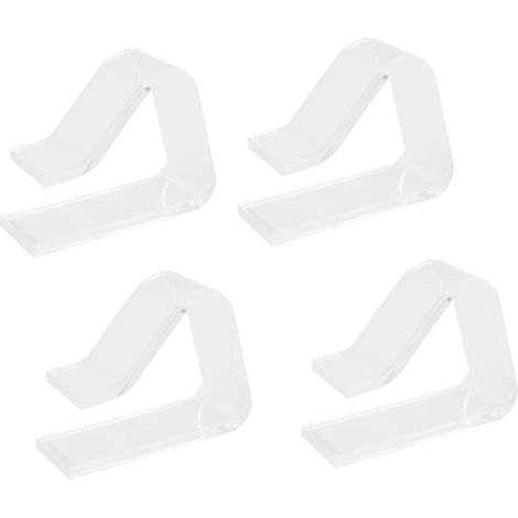 Lot de 4 pièces pique nique clips, spring tablecloths pince pour nappe, transparent (1/5)