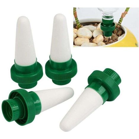 4 pièces Arrosage Goutte à Goutte en Céramique Arroseur Automatique Plantes Système D'Irrigation Automatique Arrosage Plante Vacances pour Jardin Maison Intérieur Extérieur (1/5)