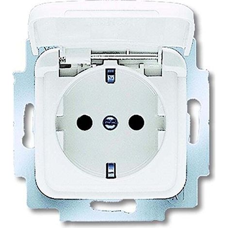 presa elettrica busch-jaeger 20 eukb-214 protezione al tatto coperchio articolato (1/3)