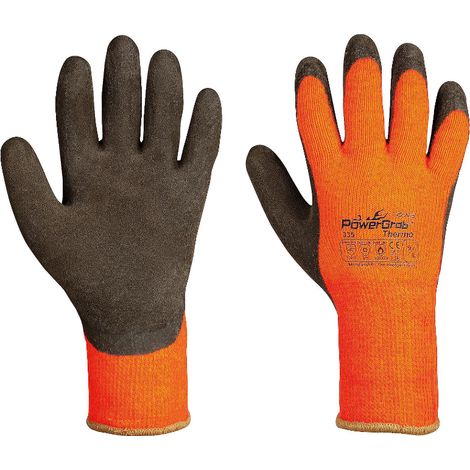 Gants de travail pour l'hiver Power Grap Thermo, orange, taille 7/S, 1paire