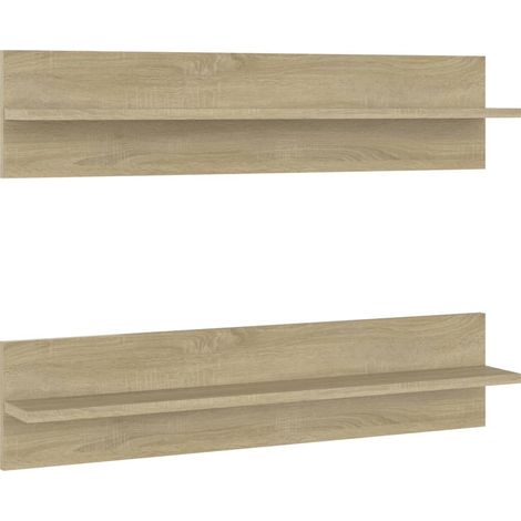 Maison Exclusive - Wandregale 2 Stk. Sonoma-Eiche 80x11,5x18 cm H