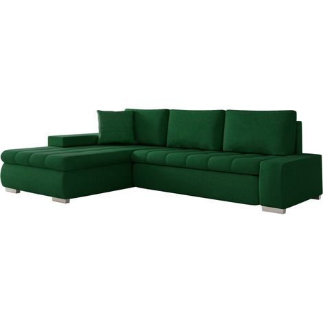 Sofá rinconero Comfivo Nitor, Uttario Velvet 2951, Función de descanso, Almacenaje, 265x185x85cm, 0