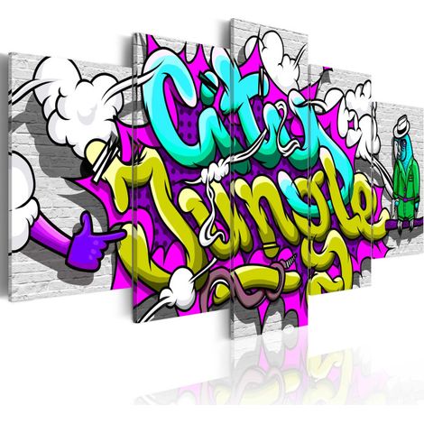Tableau Imprimé "City Jungle" 50 x 100 cm (1/2)