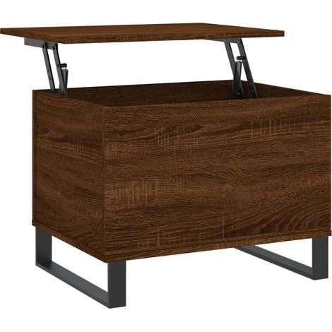 Table basse Chêne marron 60x44,5x45 Bois d'ingénierie (1/5)