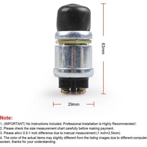 Motorstartknopf. Wasserdichter Momentanstartschalter. Zündschalter für Auto, Lkw, Boot (1/5)