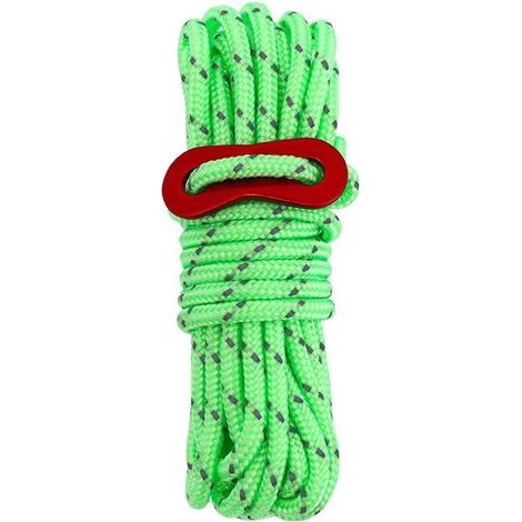 8PCS Camping Tent Rope with Tent Tensioners, Reflective Tent Rope, Nylon Camping Rope for Camping, Hiking, Awning, Tent, 4mm x 4m (1/5)