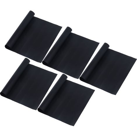 Set mit 5 wiederverwendbaren und antihaftbeschichteten rechteckigen PTFE-Kochmatten für den Grill, ideal zum Braten, Backen und Grillen. (1/5)