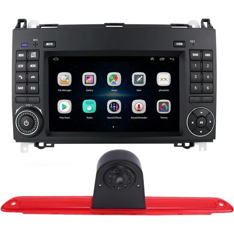 Autoradio Android avec GPS Écran tactile 7" + feu stop HD Caméra de recul de rechange pour Sprinter W906 W907 W910 316 CDI/VW Crafter Caravelle 2007-2015 (1/5)