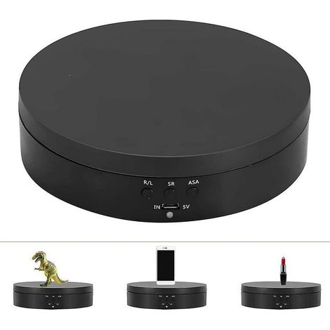 Plateau tournant électrique à 360 degrés, présentoir électrique, réglage de la vitesse à trois vitesses, angle réglable, charge intelligente, présentoir de prise de vue rotatif, plateau tournant 1