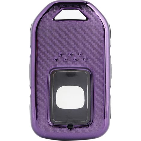 Carbon Fiber TPU Car Key Protective Case for CRV HRV – High-Quality Finish, Scratch Protection, Flexible Material – Purple (Purple) (1/5)