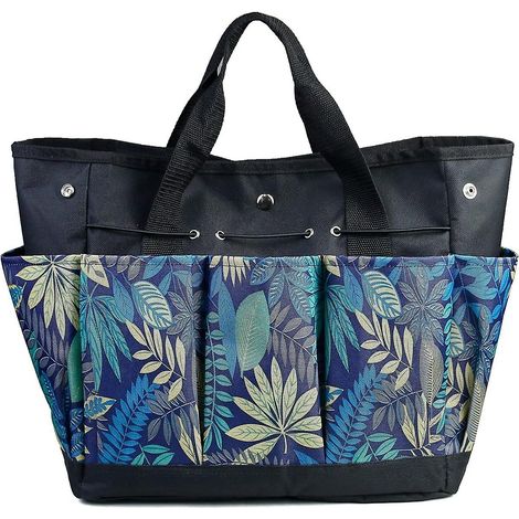 Sac fourre-tout pour outils de jardin, 9 poches, robuste, idéal pour ranger vos outils de jardinage. Cadeau parfait pour hommes et femmes (B Flo). (1/5)