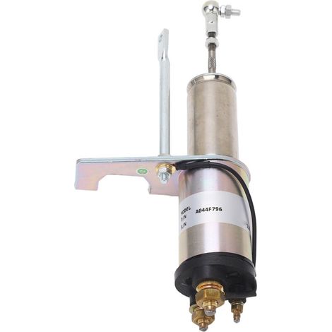 12V solenoid shut-off valve A044F796, replacement fuel shut-off switch for Cummins excavator.