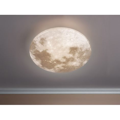 LED Deckenleuchte MOONIKA Mondcover in Weiß IP44 Badlampe, Ø 37cm