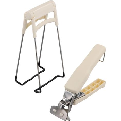 Lot de 2 Pinces Anti brûlure pour Bol de Cuisine, Pinces de Cuisine Anti brûlure en Acier Inoxydable, Clip de Bol Stable et Antidérapant, Clip pour Moving Plate, Chauds, Marmites (1/5)