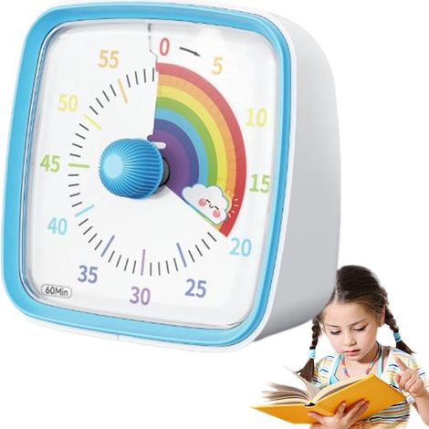 Minuteur visuel avec horloge d'apprentissage et compte à rebours de 60 minutes avec veilleuse (1/5)