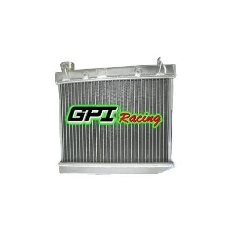 Radiador para motocicleta, construcción totalmente de aluminio, núcleo de 40 mm de espesor, 2 filas, compatible con modelos de quads deportivos, 40 % más de capacidad de refrigeración. (1/5)