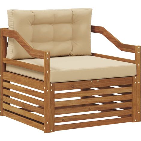 vidaXL Outdoor Sofa Natural and Beige (1/4)