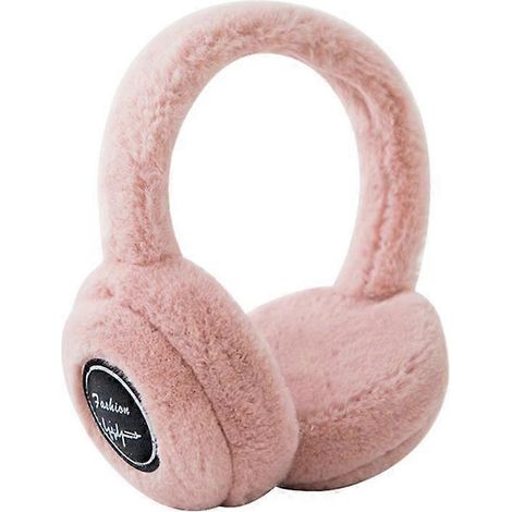Écouteurs Bluetooth sans fil avec oreillettes chaudes et douces pour femmes et filles, rose (1/4)