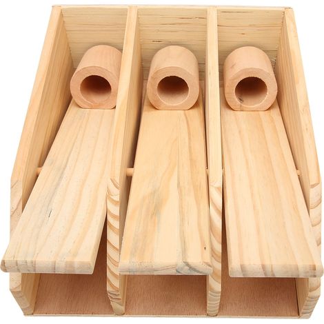Jouet d'occupation en bois pour chien et chat, puzzle interactif anti-stress, distributeur de friandises ludique (1/4)