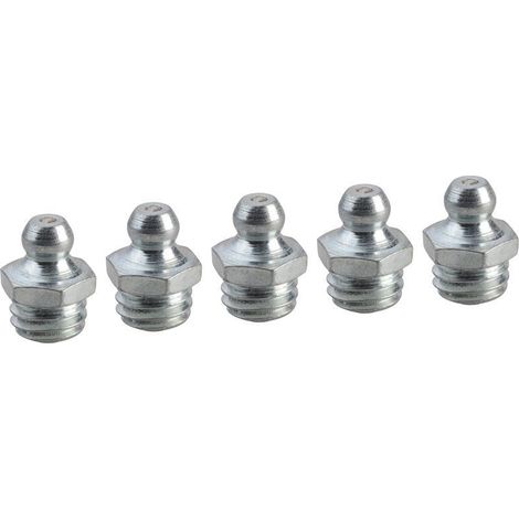 Faithfull AGN8426 Grease Nipple Straight M10 x 1.5 Pack 5 FAIGGN10150M
