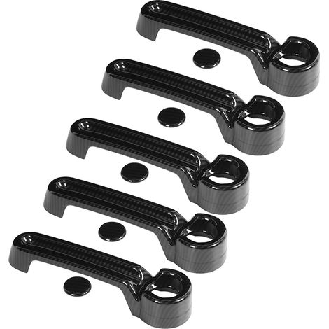 Lot 10 Poignées de Porte Extérieures Style Carbone Couvre-Cache Compatibles Jeep Wrangler JK 2007-2017 (1/5)