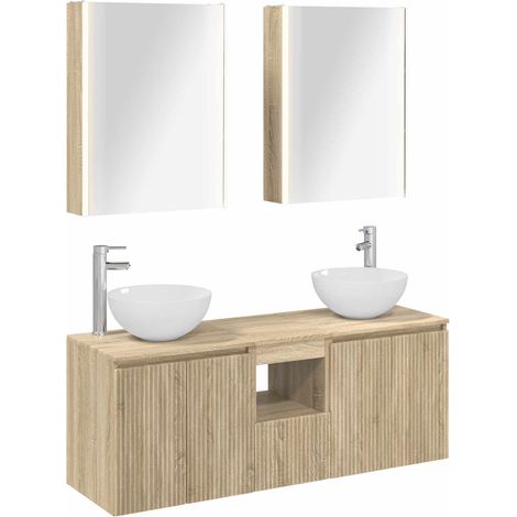 Bathroom Cabinet Set 5 pcs Sonoma Oak 53 x 15.5 x 70 cm vidaXL (1/5)