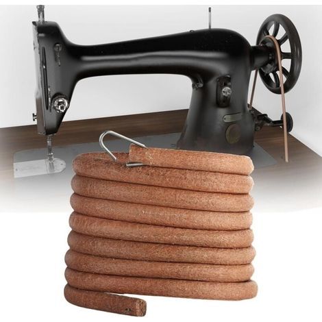 Cinghia in pelle per macchina da cucire con gancio, 183 cm - Compatibile con macchine da cucire a pedale - Facile da installare (6 mm) (1/5)