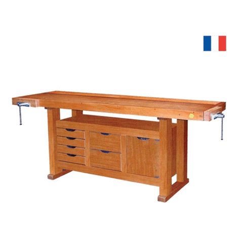 Etabli bois à caisson de menuisier longueur 2 m (1/2)