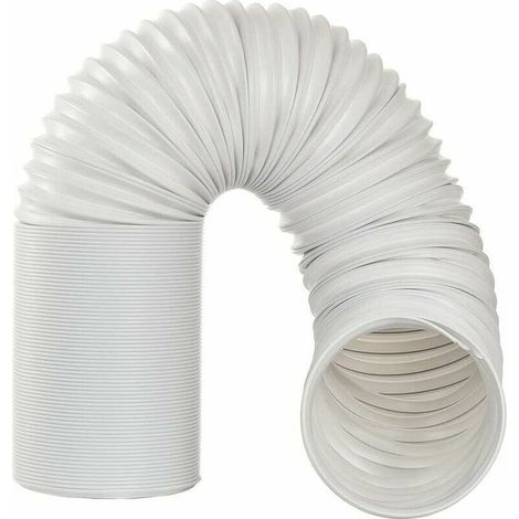 2 m PVC-Schlauch für mobile Klimaanlagen, flexibler Abluftschlauch für Montage gegen den Uhrzeigersinn, Ø13CM. (1/4)