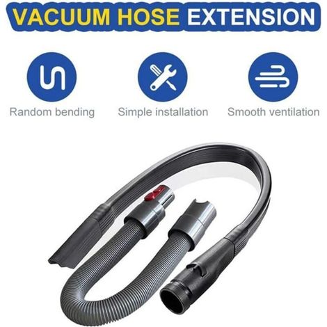 Accessoires de Tuyau pour Dyson V7 V8 V10 V11 V15, Kit de Tuyau Adaptateur de Suceur Plat Flexible pour Nettoyer les Coins et (1/3)