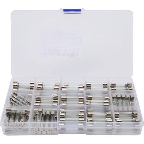 Circuit de Protection de fusible en verre, 150 pièces, utilisation facile, spécifications soignées, rapide avec boîte en plastique