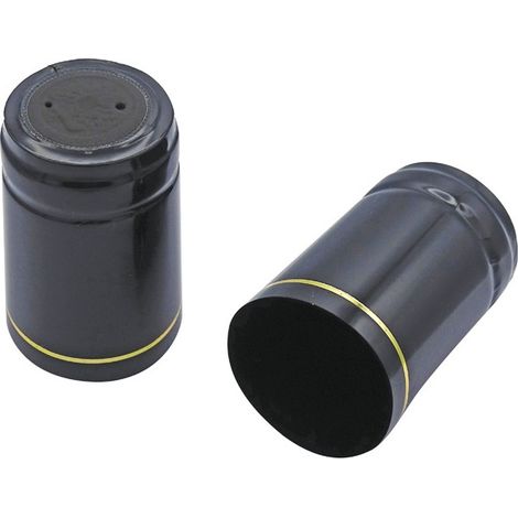 Capsule Termoretraibili Nere Ø 33X H 55 mm Confezione da 100 pz (1/2)