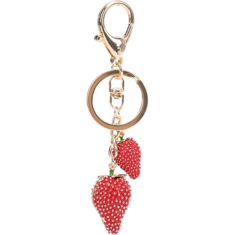 Keychain Alloy Strawberry Exquisite Stylish Key Pendant for Car Backpack Handbag Wallet (1/5)