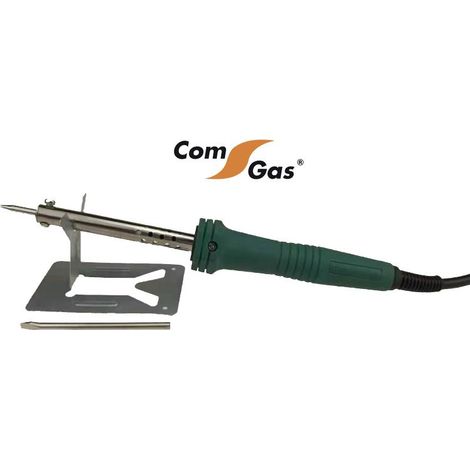 comgas soldador electrico 30 w con 2 puntas y soporte clavija schuko lx1010-30