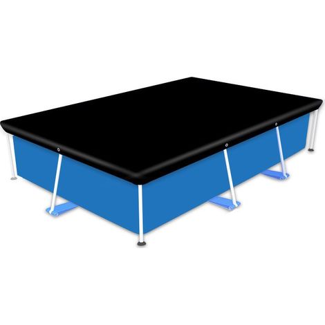 Bache de Protection pour Piscine,259 170cm Bache Piscine Ronde,Bache Hivernage Piscine Hors Sol,Couverture de Piscine Pliable et Imperméable étanche à l'eau et à La Poussière(Noir) (1/4)