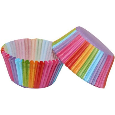 Cupcake Cases - 3.2 cm Hauteur - Diamètre Bas 5 cm - Diamètre Haut 6.8 cm - Papier Alimentaire Sans Graisse - Four Micro-ondes Congélateur - 200 Pièces (1/5)