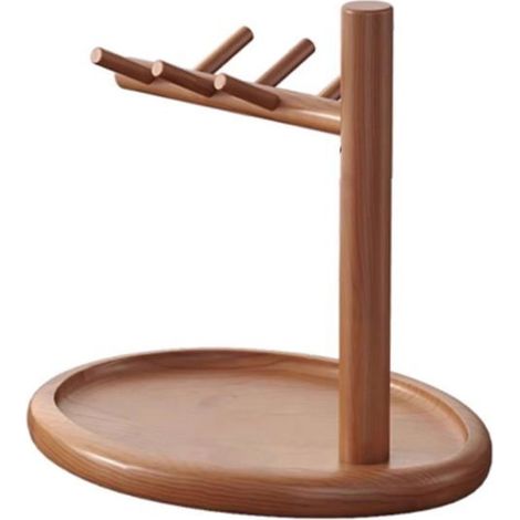 BelleRise - Vide-poches pour table d'entrée, porte-clés d'entrée avec crochets, plateau à bijoux en bois, organisateur de bureau. (1/3)