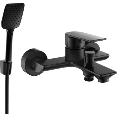 Mexen Alexa R62 Wannenbatterie mit Brausegarnitur, Schwarz - 7123R62-70 (1/3)