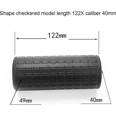 Poignées En Caoutchouc Pour Brouette - Diamètre Intérieur 8 À 42 Mm - Longueur 122 Mm - Diamètre 40 Mm - Noir - Lot De 2 (1/5)
