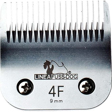Testina in acciaio misura 4F lunghezza taglio 9mm per tosatrice Fuss-dog