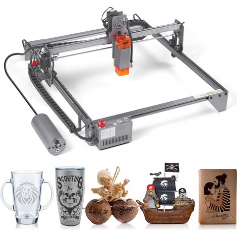 Mophorn 10 W Lasergravierer, 15,7 x 15,7 Zoll Graviermaschine, 10000 mm/min Geschwindigkeit, komprimierter Punkt, Augenschutz, Laserschneider für Holz, Metall, Acryl