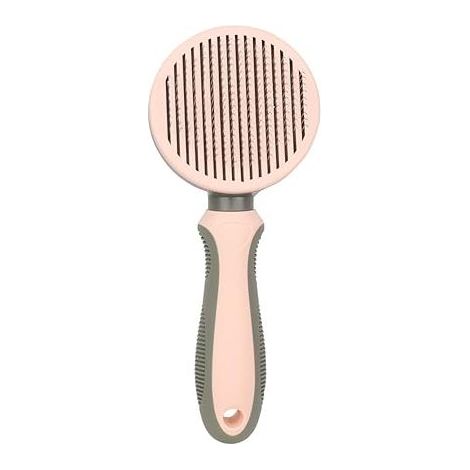 Brosse douce pour chiens et chats, brosse autonettoyante pour le toilettage, brosse pour tous types d'animaux (rose) (1/5)