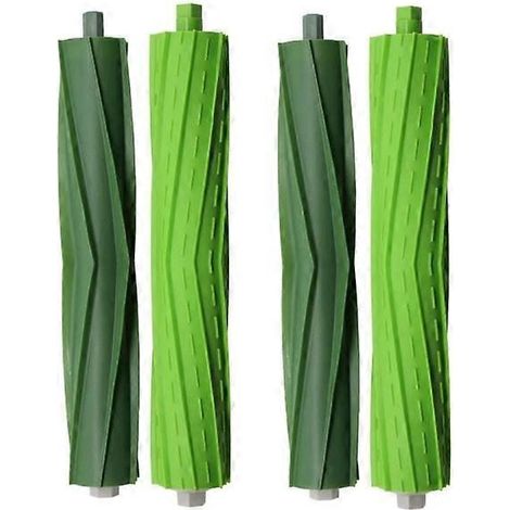 Filiyano-Lot de 4 brosses en caoutchouc/rouleau vertes pour iRobot Roomba séries e/i/j (1/4)