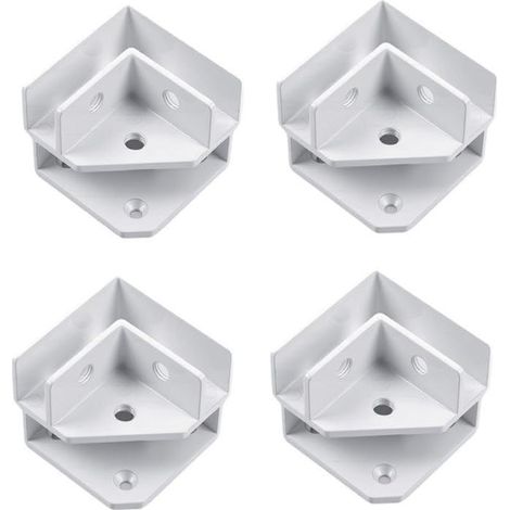 Kit de brides de fixation pour verre réglables — Pour la fixation de panneaux de verre dans les caves à vin, les vitrines et les rayonnages sur mesure.