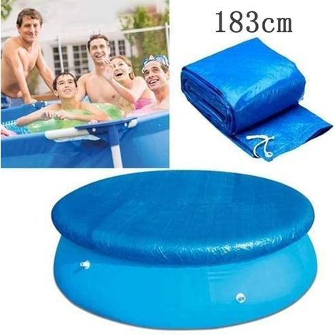 Poolabdeckung Rund mit Gummizug,Swimming Pool Abdeckplane Plane Schutzplane Winddicht Regenfest Staubdicht für Fast Set Pool