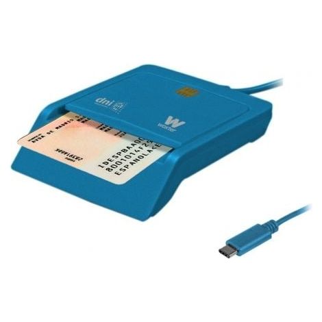 Lector de DNI y Tarjetas Woxter PE26-197/ Azul/ USB 2.0