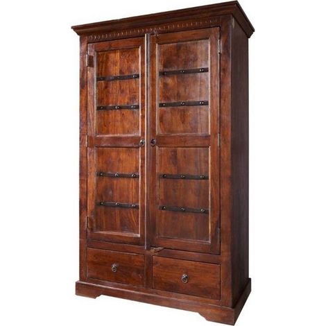 armadio in legno di Acacia 108x64x180 nougat laccato OXFORD 509 (1/3)
