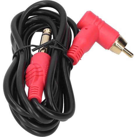 Câble d'alimentation pour machine à tatouer avec connecteur RCA à angle droit en silicone souple (1/5)