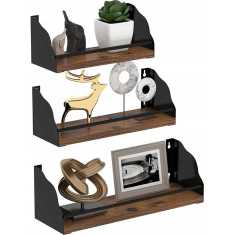 Giftgarden Wandregale mit Zaun – 3er-Set Hängeregale